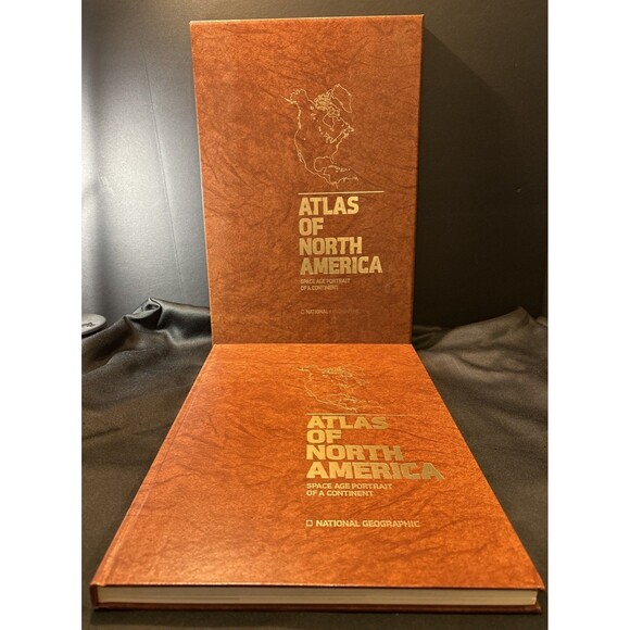 VTG Atlas of North America Space Age Portrait of a Continent by Nat. Geo. USA - Picture 1 of 16